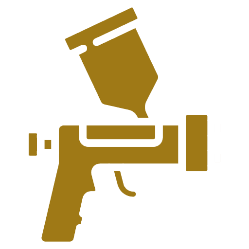 Golden paint gun logo