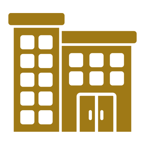 Golden commercial building logo