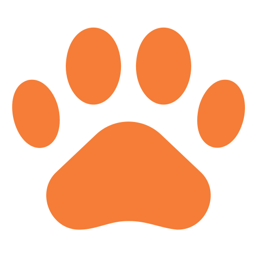 Orange paw logo