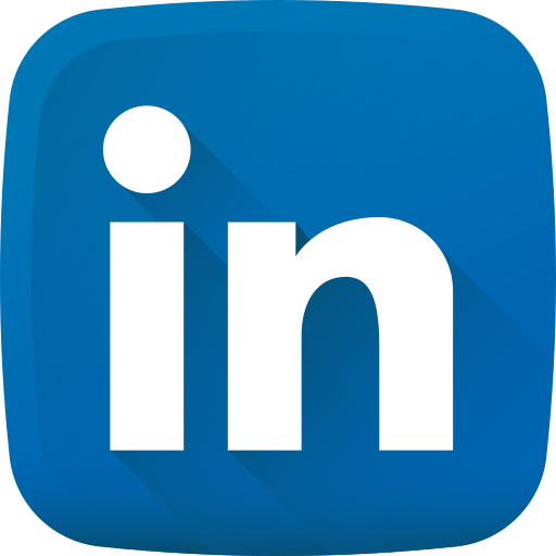 Blue and white Linkedin Logo
