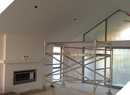 Mobile scaffolding in Dunedin house