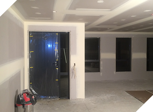 Interior plastering in new home build