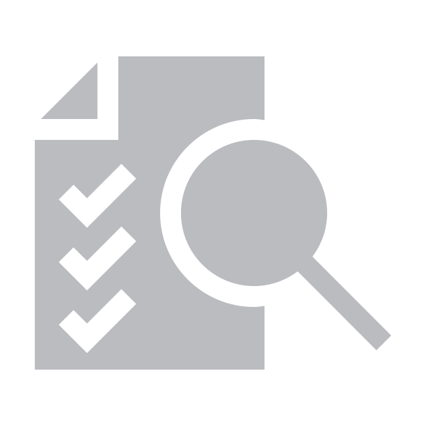 grey checklist with a magnifying glass