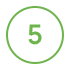 Green number five in a green circle outline